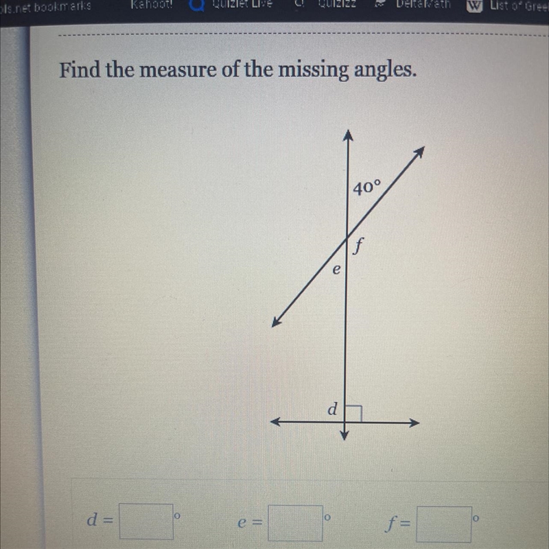 Find the measure of the missing angles-example-1