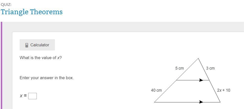 Please Solve The Triangle For x-example-1