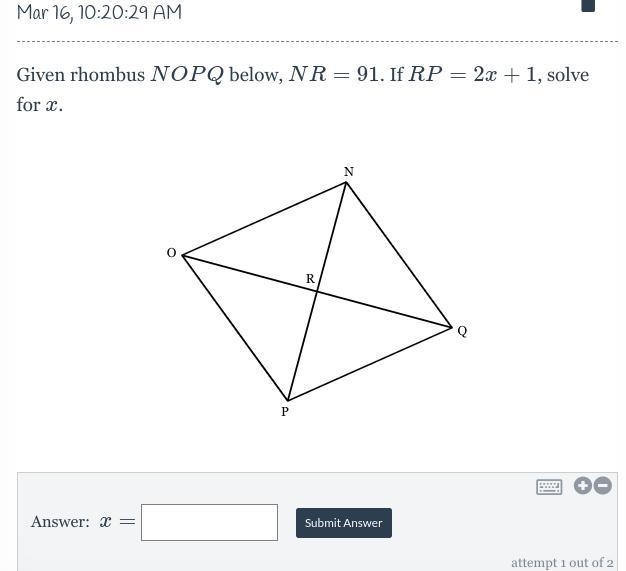 Solve for x of this equation-example-1