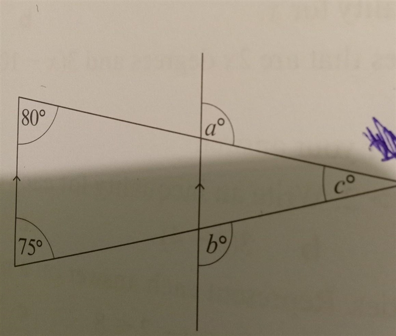 Work out the values of a, b and c. Please it's very urgent. ​-example-1