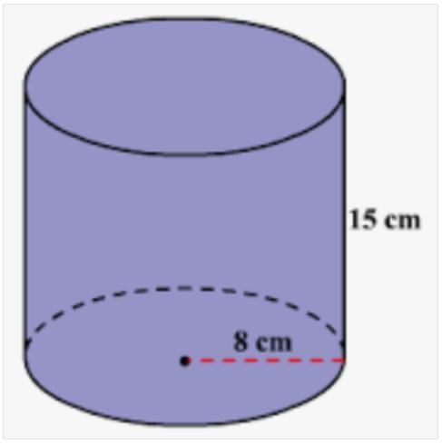 Find the volume of the cylinder.-example-1