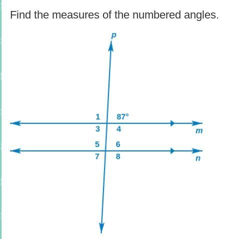 Finding Angle Measures When Parallel Lines Are Cut By a Transversal-example-1