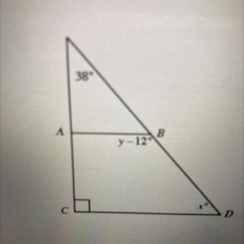 PLZ HELP In the figure, AB || CD. What are the values of x and y?-example-1