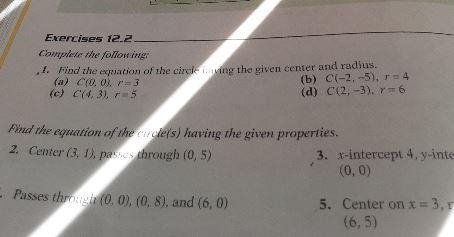 Substitute values for h, k, and r into the circle (x - 2)² + (y - k)² = r² (x - 5)2 + (y-example-1