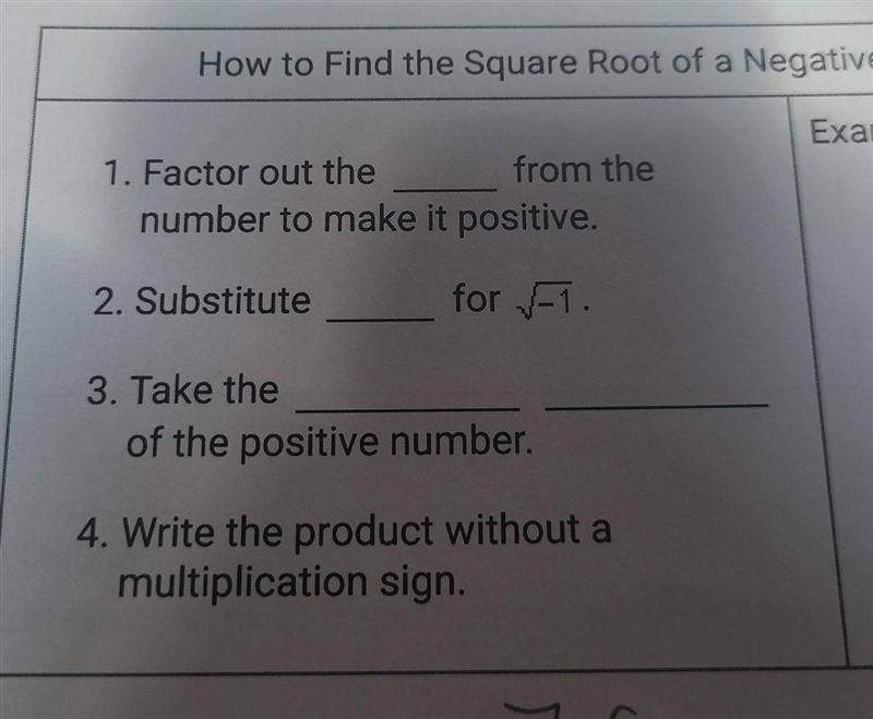 Factor out the ___ from the number to make it positive​-example-1