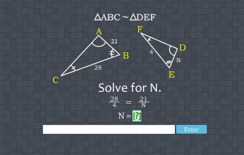 Congruent vs. Similar Triangles I really need an explanation on how to do this-example-1