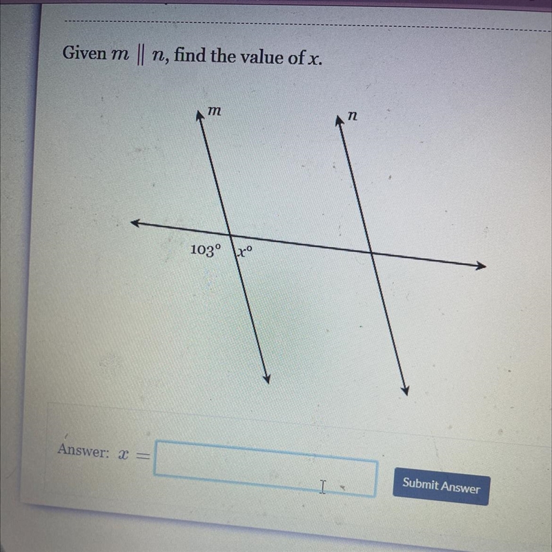 PLEASE HELP Given m|n, find the value of x.-example-1