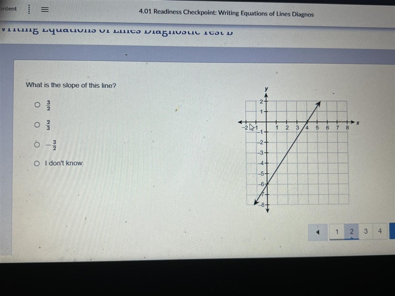 PLEASE HELP WHAT IS THE SLOPE OF THIS LINE-example-1