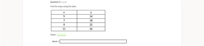 Please help me with question! It says "Find slope"! THANKS!-example-1