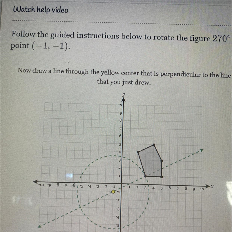 How do I draw perpendicular line.Please let me know the coordinates it needs to go-example-1