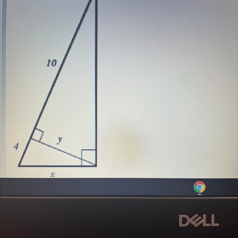 What is the value of x and y A x=6.15, y=7 B x=2, y=5 C x=8, y= 9 D x=2✔️14, y= 2✔️10-example-1