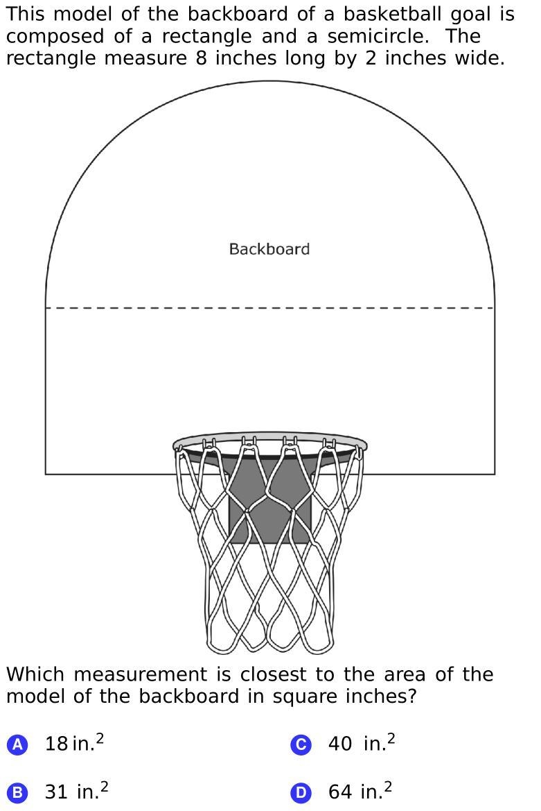 This model of the background of a basketball goal is composed of a rectangle and a-example-1