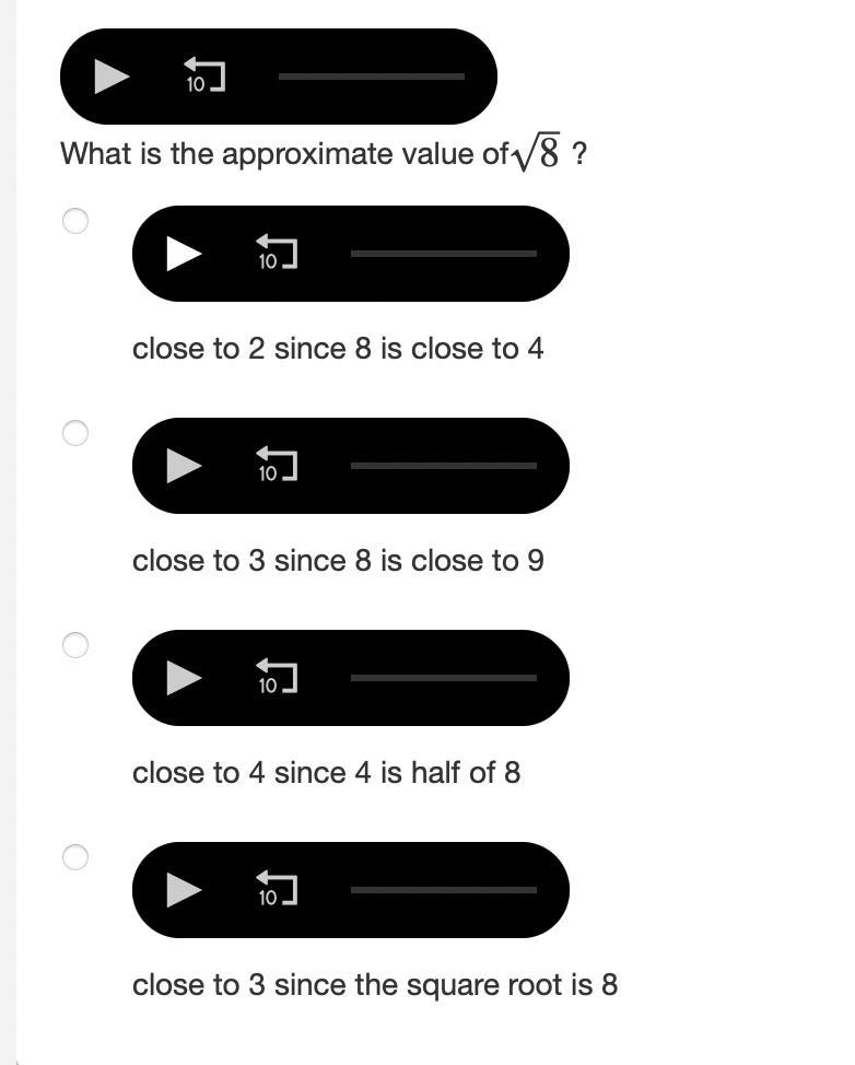 What is the approximate value of the square root of 8?-example-1