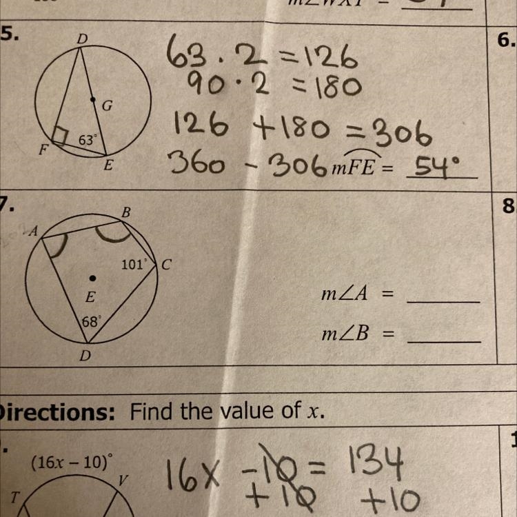 Find each angle or arc measure.-example-1