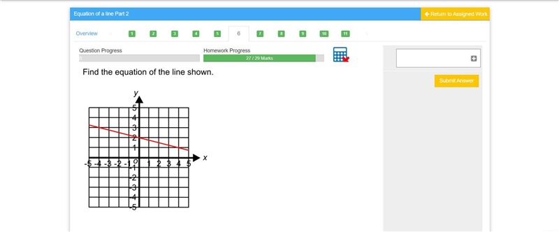 Find the equation of the line shown-example-1