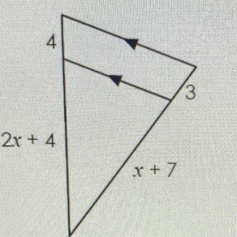 Solve for x . Show work and round to the nearest tenth if necessary-example-1