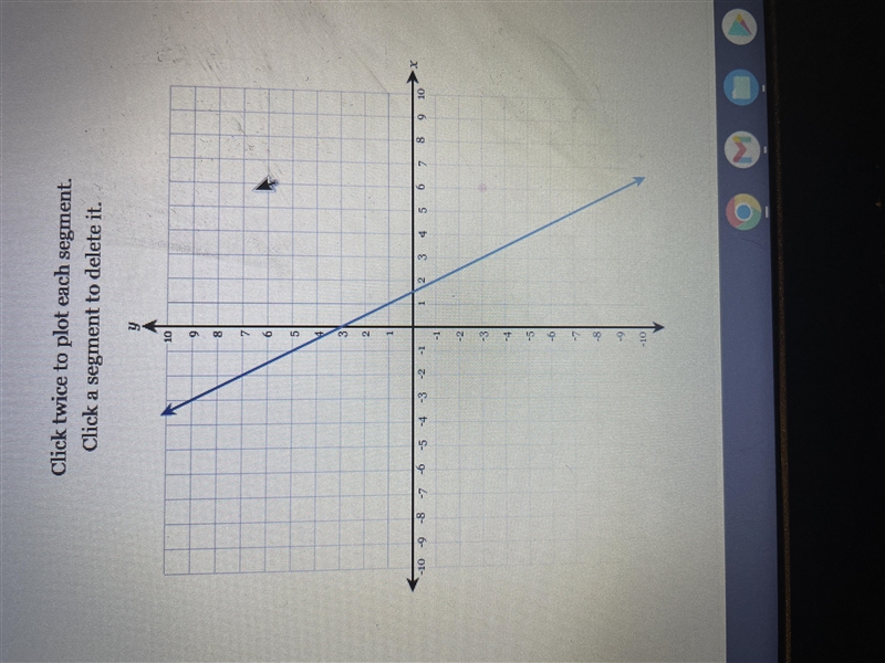 Draw a line representing the "rise" and a line representing the "run-example-1