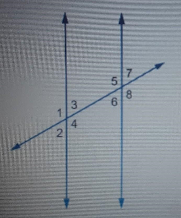 The diagram shows two parallel lines cut by transversal, if the measure of <1=(4x-example-1