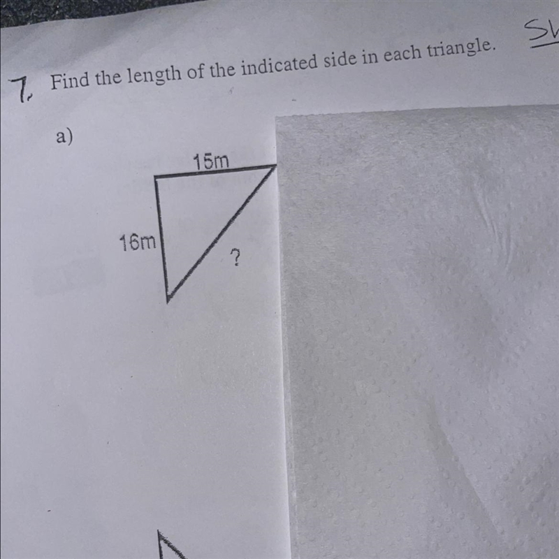 17 Find the length of the indicated side in each triangle,-example-1