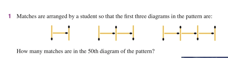 How many matches are in the 50th diagram of the pattern?-example-1