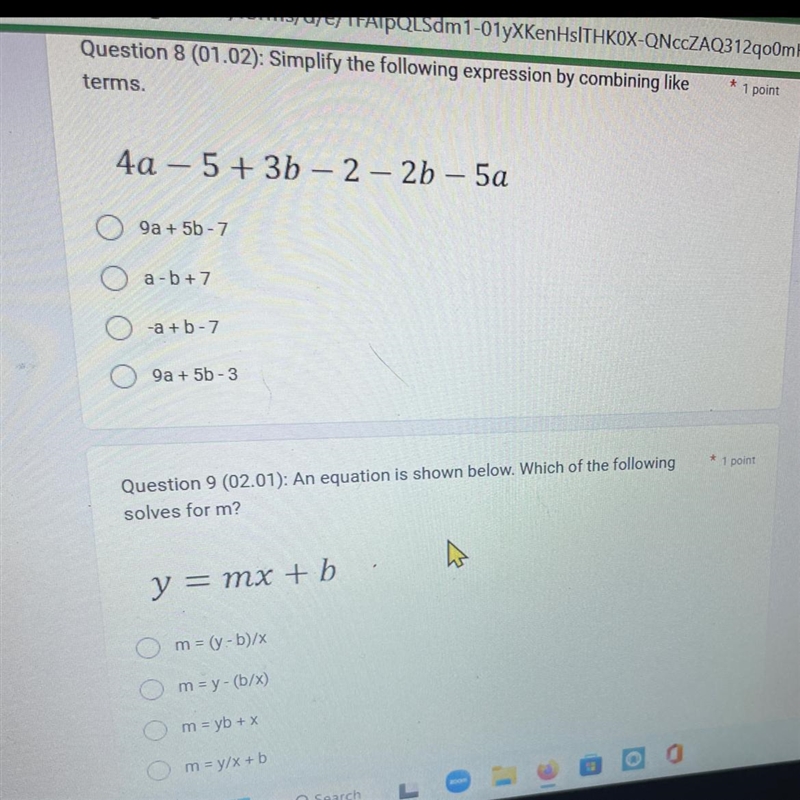 Please help me answer both of them ASAP!! and submit it like this. Example: 1=b and-example-1