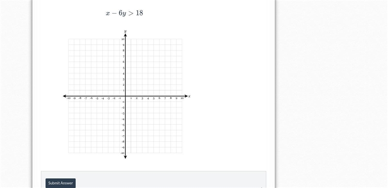 X-6y>18 GRAPH IT PLEASE.-example-1