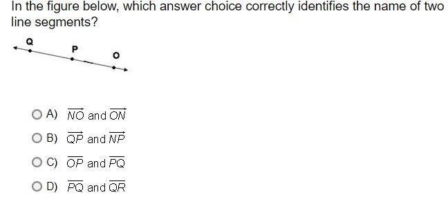 In the figure below, which answer choice correctly identifies the name of two line-example-1