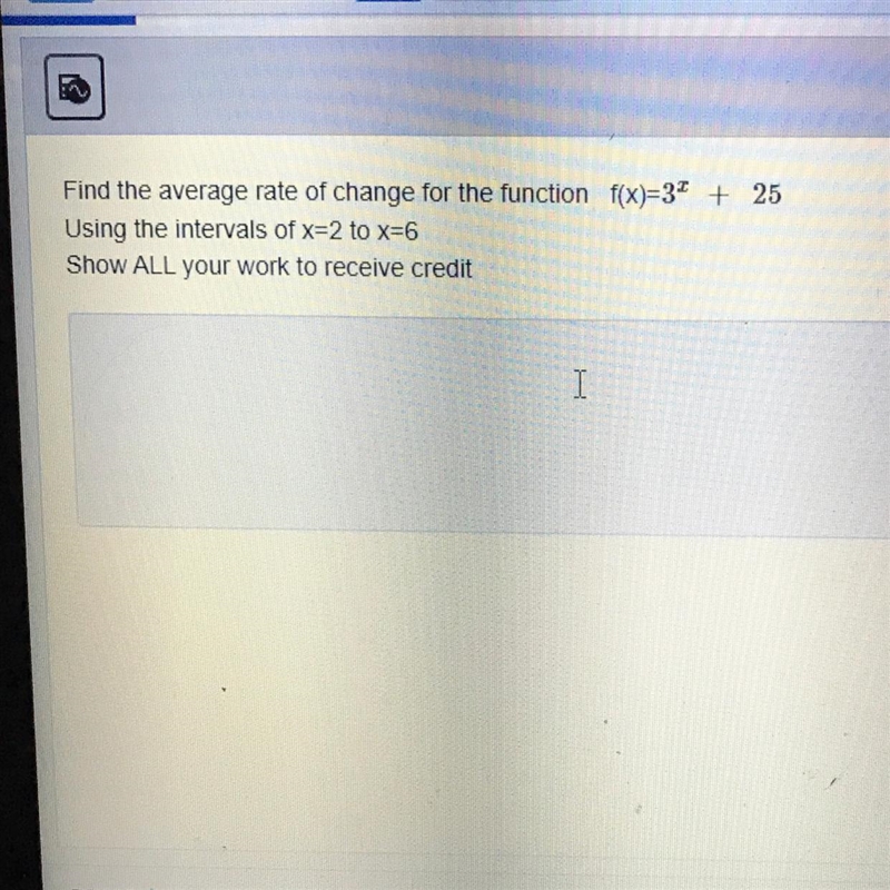 Find the average rate of change for the function f(x=3+ 25 Using the intervals of-example-1