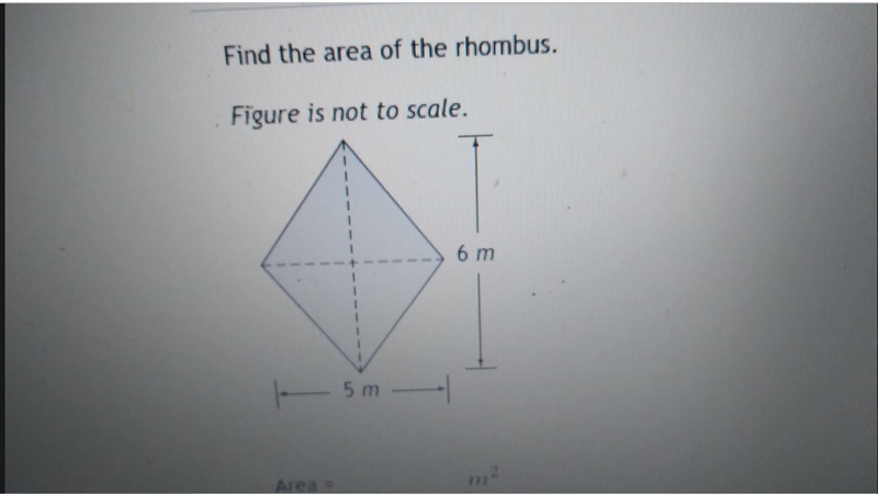 Find the area of the Figure is not to scale. 1 6 m-example-1