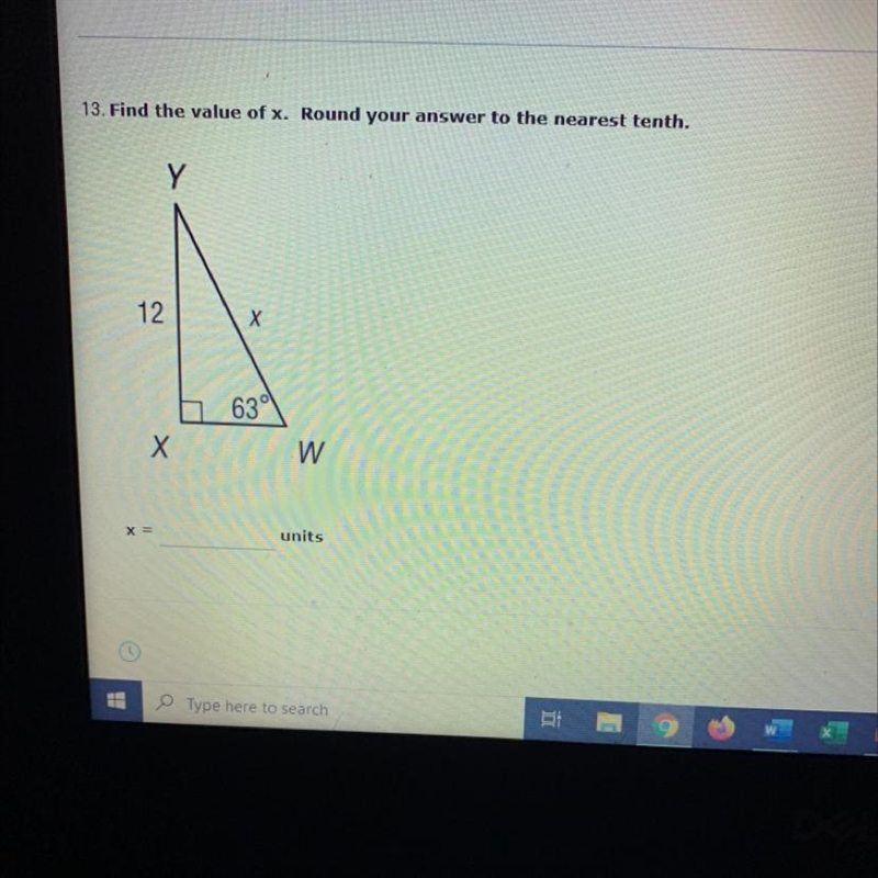 Find the value of x. Round your answer to the nearest tenth.-example-1