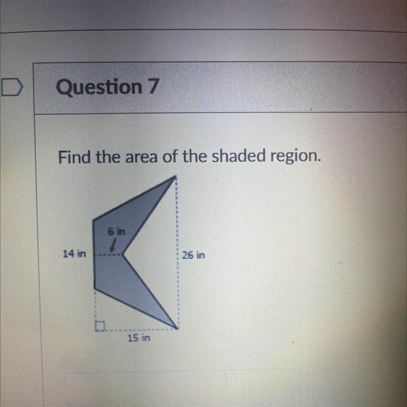 Find the area of the shaded region-example-1