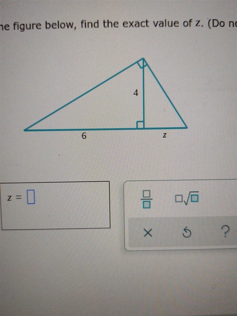 Find the exact value of Z​-example-1