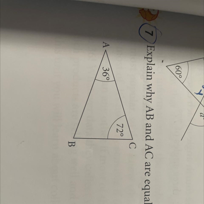 Explain why AB and AC are equal in length-example-1