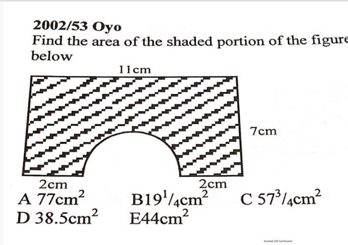 Find area of the shaded portion of the figure ​-example-1