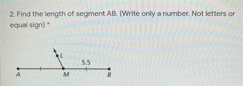 Find the length of segment AB. (Write only a number. Not letters or equal sign)-example-1