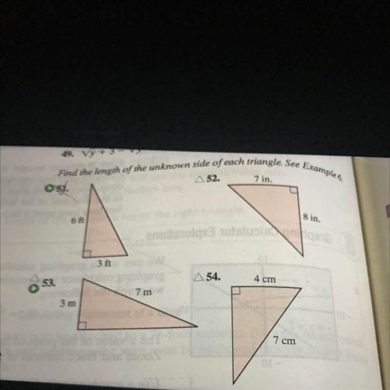 Can someone please help me ASAP Find the length of the unknown side of each triangle-example-1