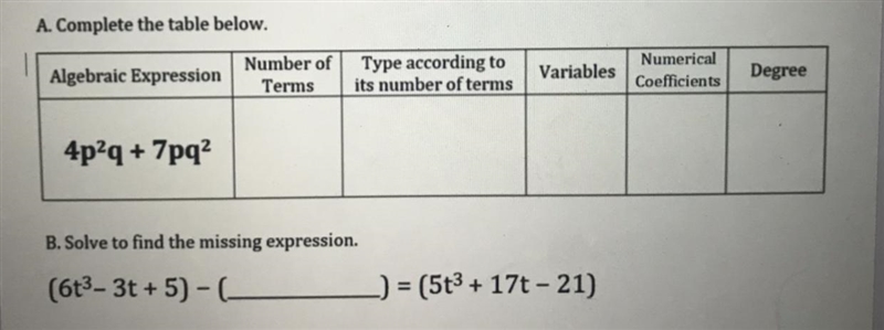 PLEASE HELP!! (A and B) question in picture!-example-1