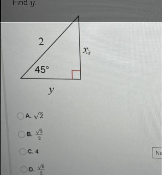 Find y. right triangles-example-1