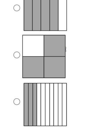 Which shaded area represents 70%? ​-example-1