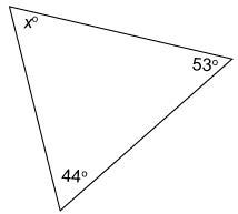 What is the measure of angle x? Enter your answer in the box. m∠x=? °-example-1