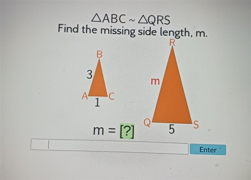 Find the missing side length ​-example-1