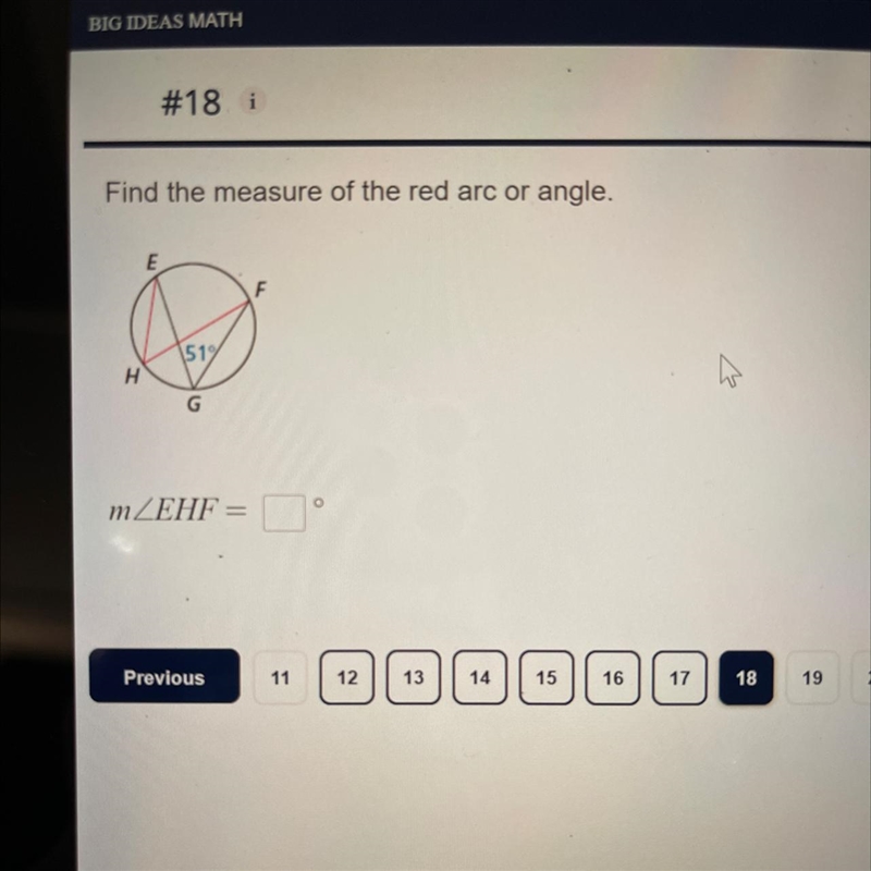 ⚠️ PLEASE HELP ⚠️ Find the measure of the red arc or angle-example-1