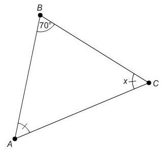 What is the value of x? x = 55° x = 60° x = 70° x = 110°-example-1