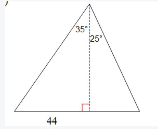 Find the area of the triangle then round the answer to the nearest tenth (please help-example-1