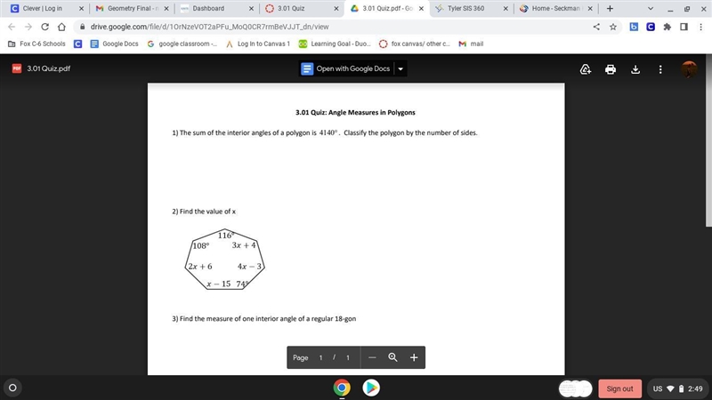 Angle measures in polygons need ASAP thank you-example-1