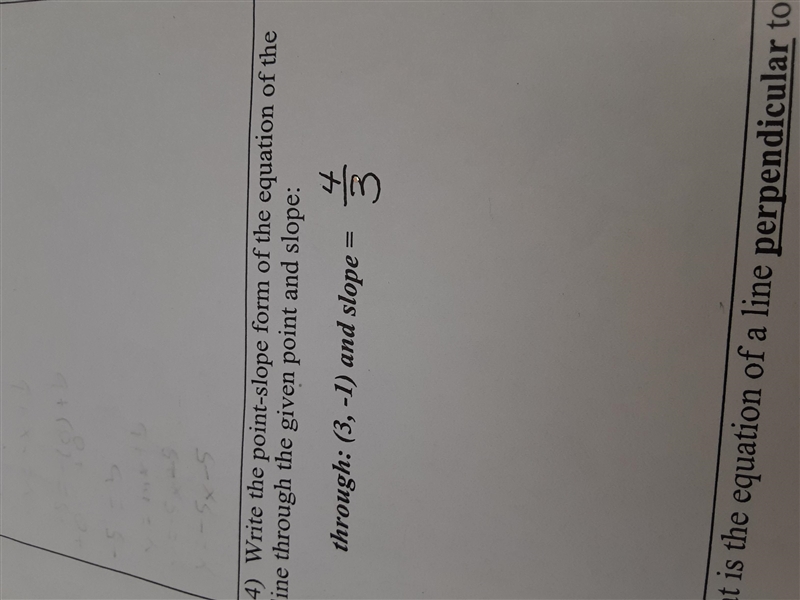 PLEASE HELP ME. I DESPERATELY NEED IT Write the point slope form of the equation of-example-1