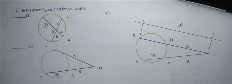 In the given figure, find the value of x.​-example-1