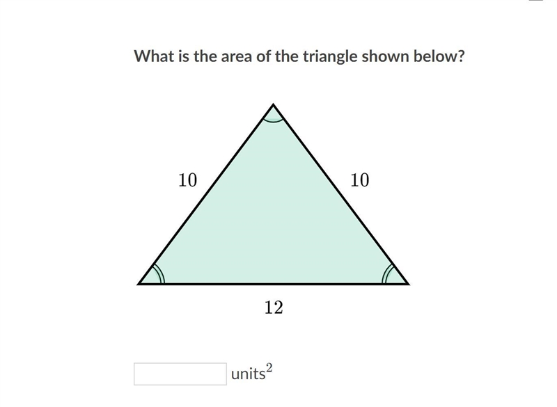 HELP!!!!!!!!!!!!!! What is the area of the triangle shown below?-example-1