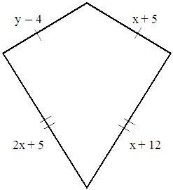 Find the values of the variables in this kite.-example-1