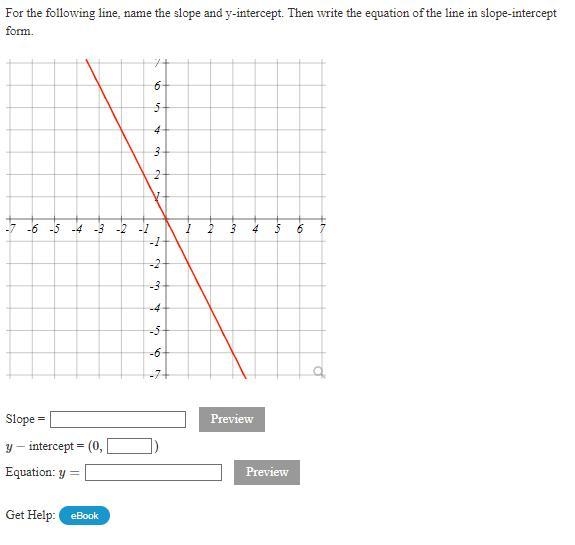 Help please 3.3-6 For the following line, name the slope and y-intercept. Then write-example-1